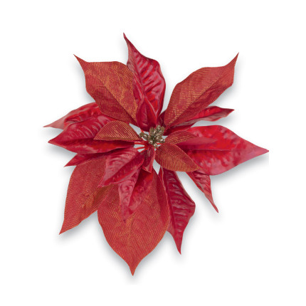 Stella di Natale Rossa con Clip 20cm