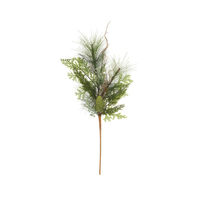 Pick Ramo di Pino Con Pigna Verde 70cm