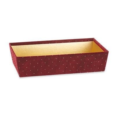Vassoio in Velluto Bordeaux con Strass 34cm