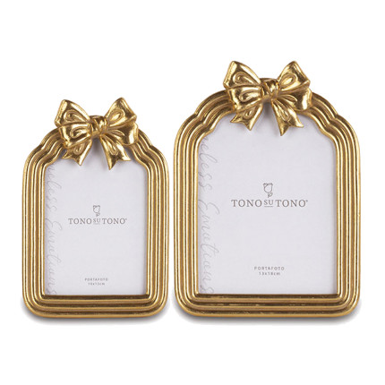 Portafoto Oro con Fiocco