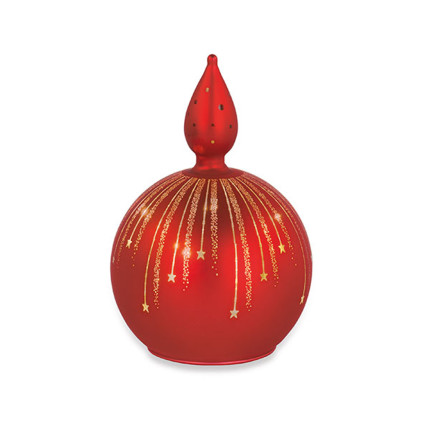 Candela Sfera Rossa Piccola con Led