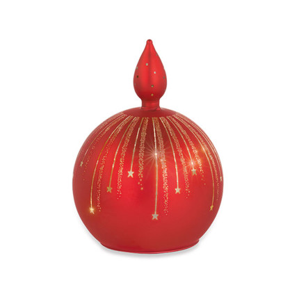 Candela Sfera Rossa Grande con Led