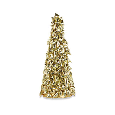 Albero con Fiocchi Oro e Luci 86cm