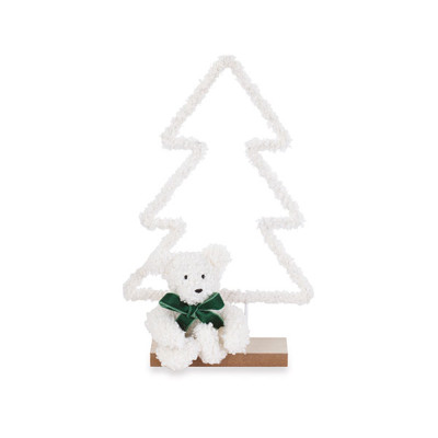 Alberello d'Appoggio con Orsetto Bianco 27cm