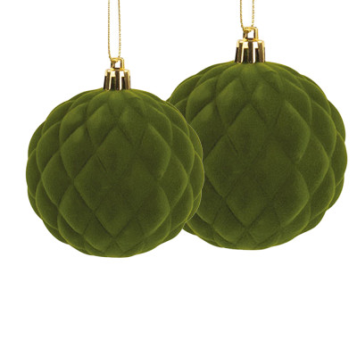 Sfera a Rombi Floccata Verde