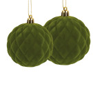 Sfera a Rombi Floccata Verde
