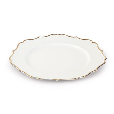 Sottopiatto Bianco con Bordo Oro