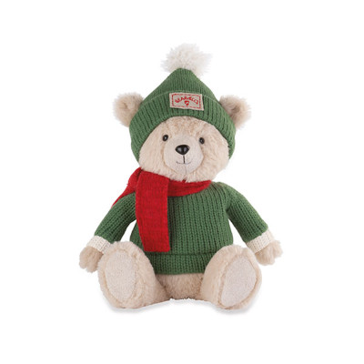 Orso di Peluche Seduto con Cappello e Maglione