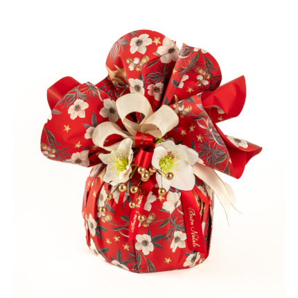 Tondi Carta Polipropilene White Christmas Elite Rosso