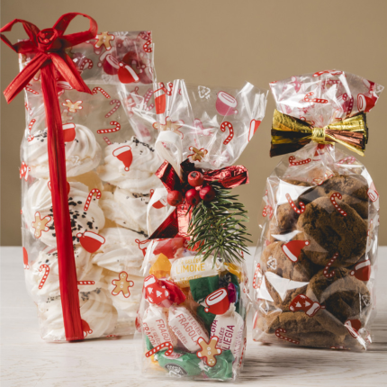 Buste con Soffietto Xmas Party in Polipropilene (50 pezzi)