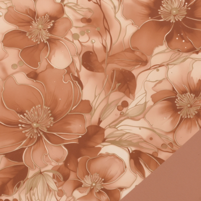 Carta Polipropilene Fiori Bordi Oro (25 Fogli) 2