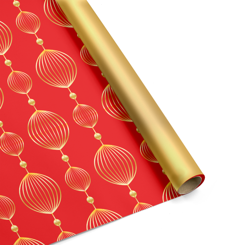 Fogli Carta Polipropilene Sfere Decor Rosso