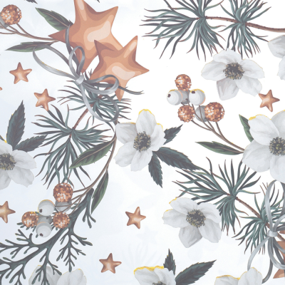 Fogli Carta Polipropilene White Christmas Bianco 2