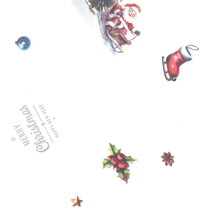 Fogli Carta Polipropilene Santa Sleigh