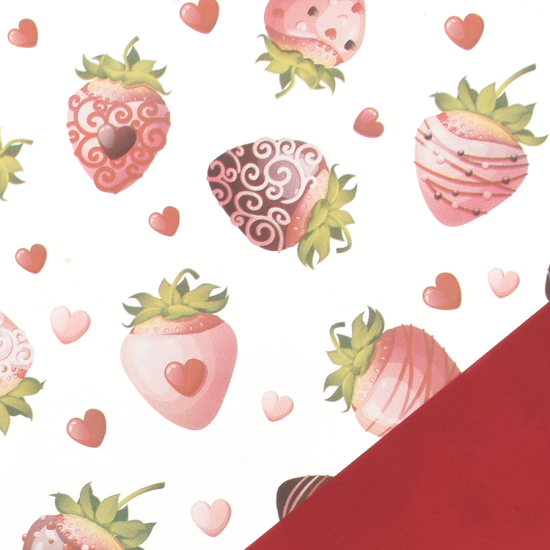 Bobina Carta Polipropilene Fragole e Cioccolato