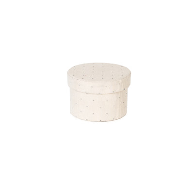 Scatola Mini Mistery in Tessuto Bianco con Strass