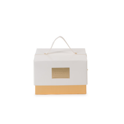 Scatola Lingot Bianco Bicolor con Manico