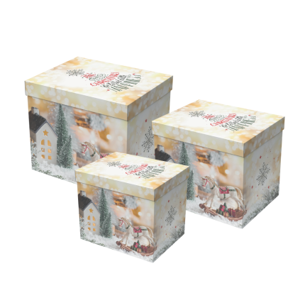 Scatola Rettangolare con Coperchio Magic Carousel