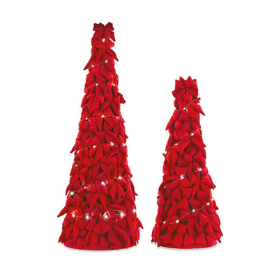 Albero con Fiocchi in Velluto Rosso