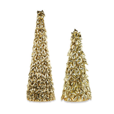 Albero con Fiocchi Oro e Luci