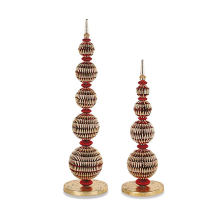 Decorazione da Appoggio in Velluto Bordeaux e Oro