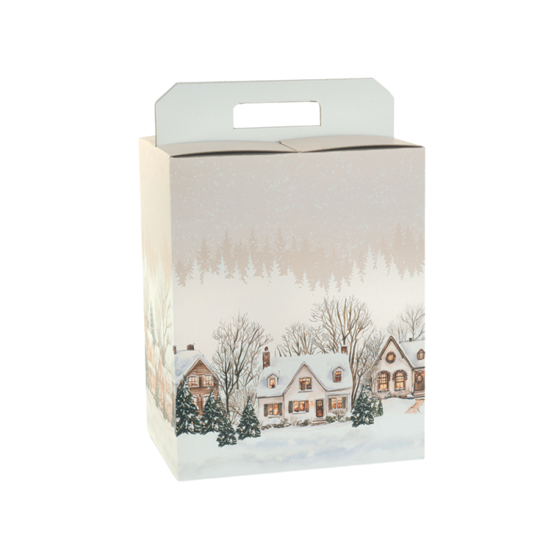 Scatola porta Panettone e Bottiglia Lux Xmas Village