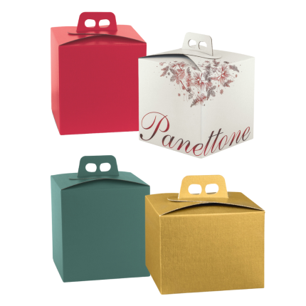 Scatola Portapanettone Quadrella Natalizia 1KG