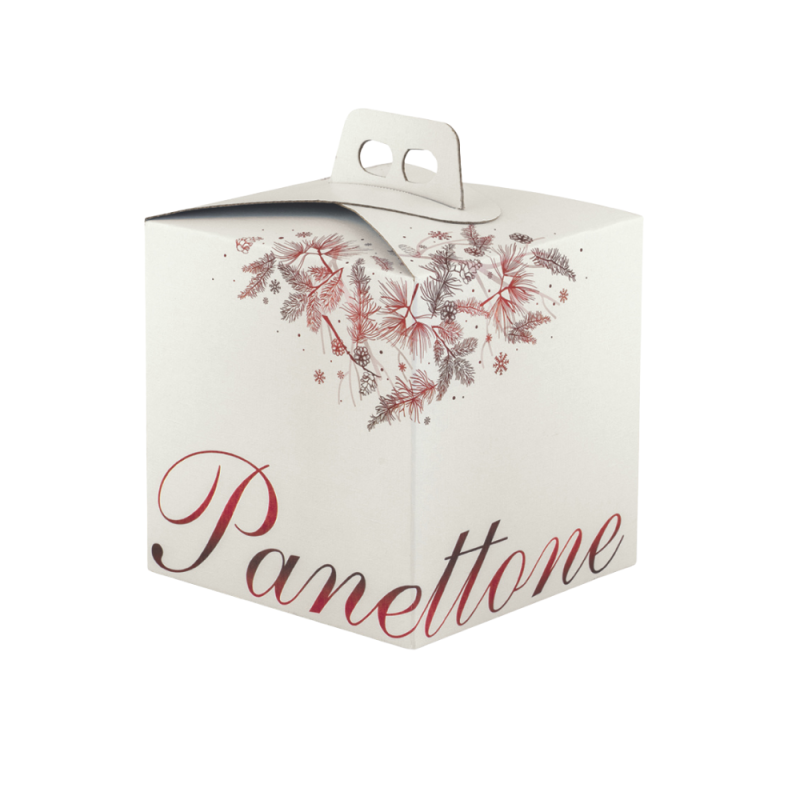Scatola Portapanettone Quadrella Natalizia 1KG Panettone