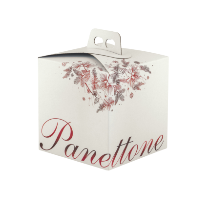 Scatola Portapanettone Quadrella Natalizia 1KG Panettone