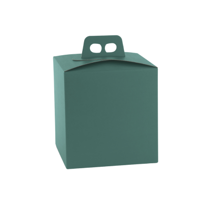 Scatola Portapanettone Quadrella Natalizia 1KG Fibra Verde