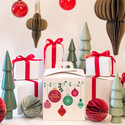 Scatola porta panettone Sfere Christmas 1Kg Scatola porta panettone Sfere Christmas 1Kg