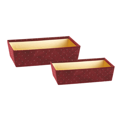 Vassoio in Velluto con Strass Bordeaux 34cm
