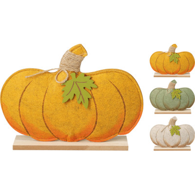 Zucca in Feltro con Base in Legno