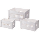 Cassetta in Legno Bianco con Cuori