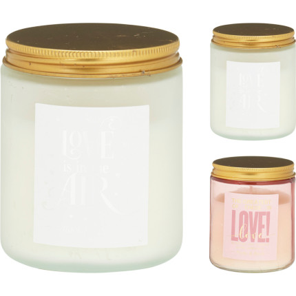 Vaso in Vetro con Candela 9cm