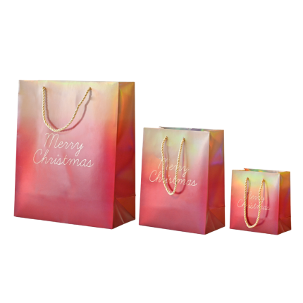 Shopper Holo Xmas con Cordino in Cotone