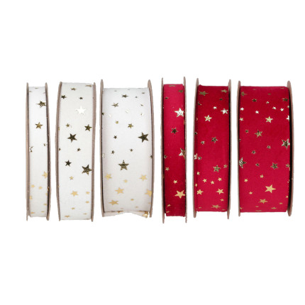 Nastro Velluto Stelle Oro