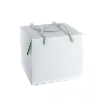 Scatola per Panettone Bianco con Cordini 1,5KG Scatola per Panettone Bianco con Cordini 1,5KG