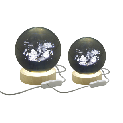 Sfera Luminosa Slitta con Renne