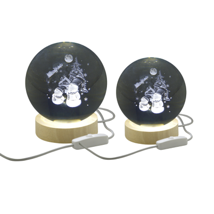Sfera Luminosa Pupazzi di Neve