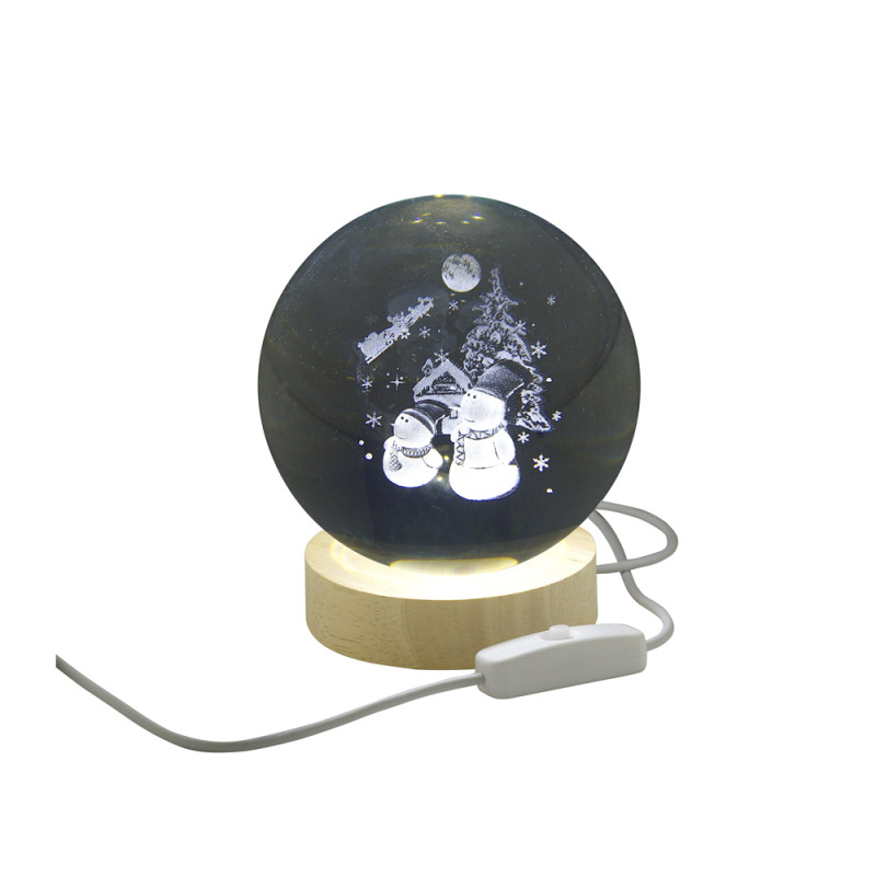 Sfera Luminosa Pupazzi di Neve