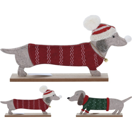 Cane in Feltro con Base 47cm