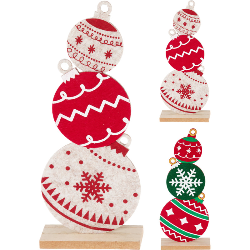 Decorazione Sfere in Feltro con Base 25cm