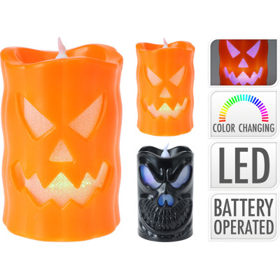 Candela Halloween con Led a Batteria