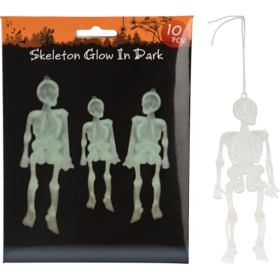 Scheletro Fosforescente Halloween (10 Pezzi) - Decorazioni Ingrosso