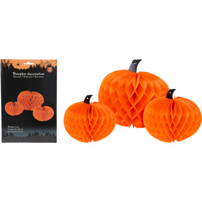 Zucche Decorative Halloween (3 Pezzi)