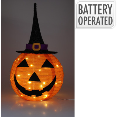 Zucca in Carta 30 Led con Cappello