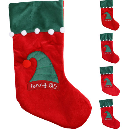 Calza Natale Funny Elfo 47cm