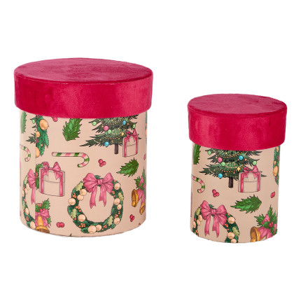 Scatola Fantasia Natalizia Coperchio Velluto Scatola Fantasia Natalizia Coperchio Velluto