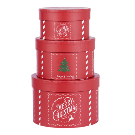 Scatola Merry Christmas Rossa Natalizia Scatola Merry Christmas Rossa Natalizia